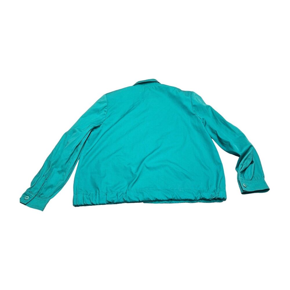 Country Suburbans Long-Sleeved Button-Down Jacket Teal Pockets Women’s Size 12 - Picture 3 of 8